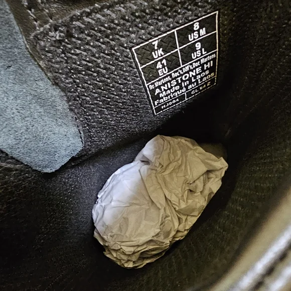 Dr. Martens ANISTONE HI LEATHER BIKER BOOTS - Picture 6 of 12